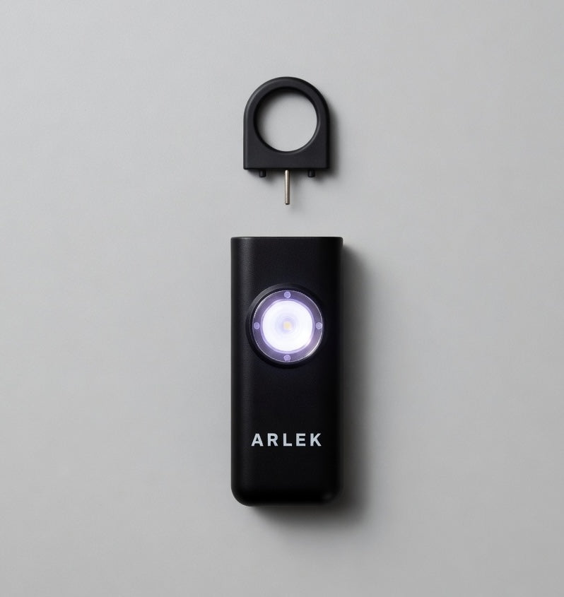 ARLEK device being activated triggering emergency SOS response and light
